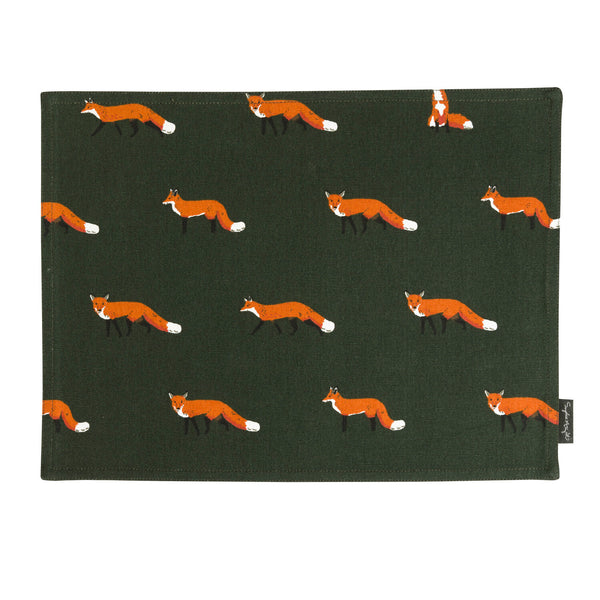 Foxes Fabric Placemat - Brambles Gift Shop