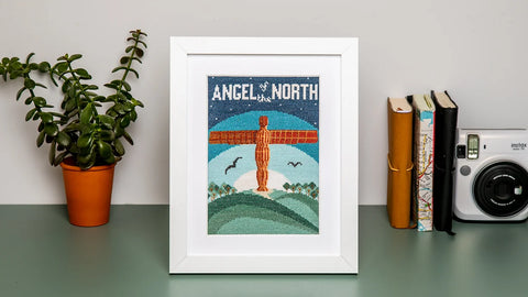 Angel of the North Cross Stitch Kit - Brambles Gift Shop