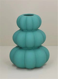 Turquoise Stacked Ceramic Vase - Brambles Gift Shop