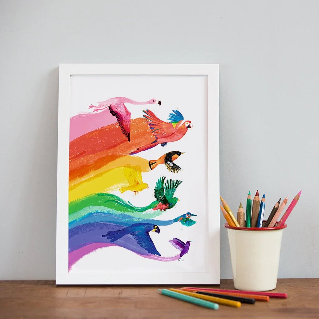 Pride Birds A4 Print - Brambles Gift Shop