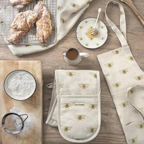 Linen Bees Double Oven Glove - Brambles Gift Shop