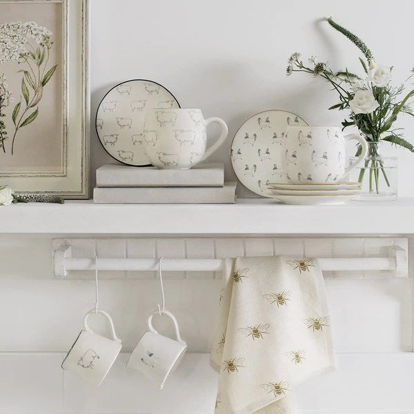 Linen Bees Tea Towel - Brambles Gift Shop