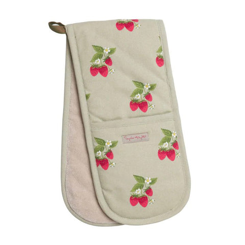 Strawberries Double Oven Gloves - Brambles Gift Shop