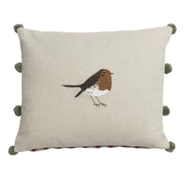 Robin - Linen Blend Cushion - Brambles Gift Shop