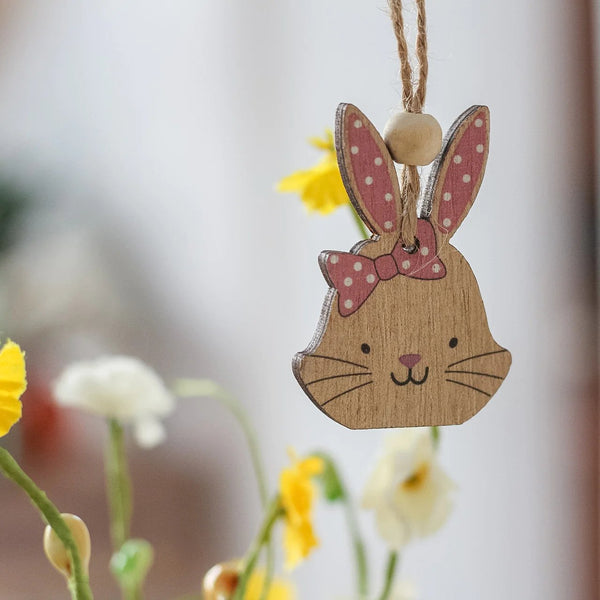 Pastel Wooden Bunny Decorations - Brambles Gift Shop