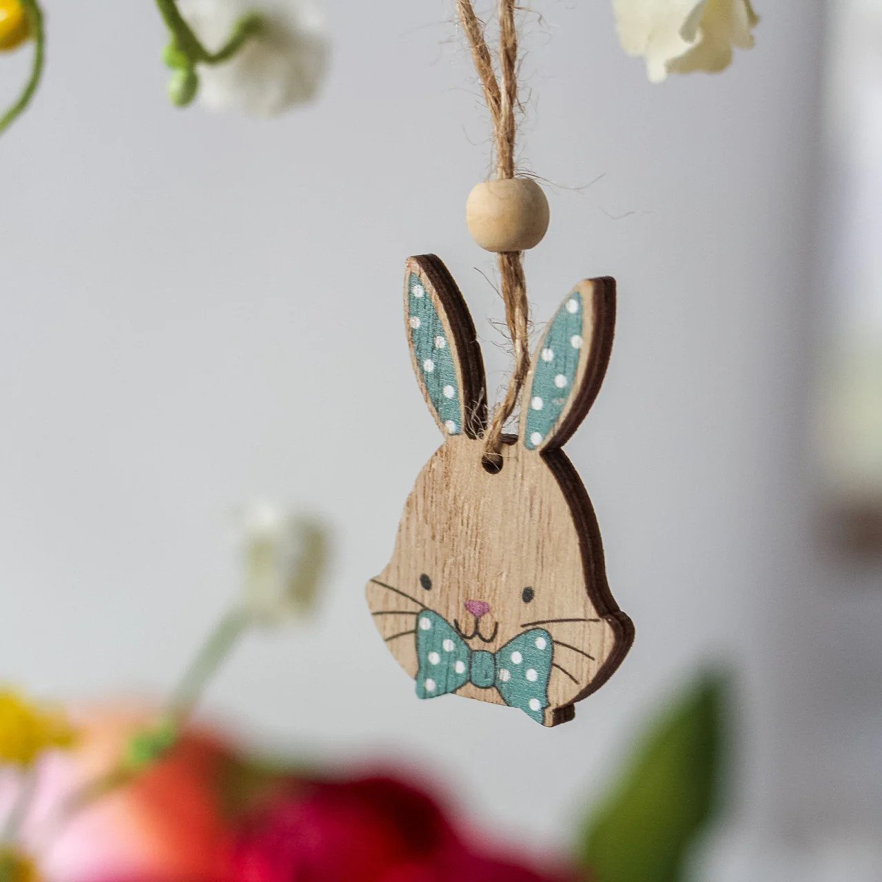 Pastel Wooden Bunny Decorations - Brambles Gift Shop