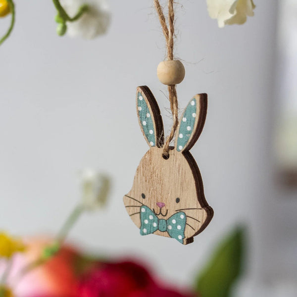 Pastel Wooden Bunny Decorations - Brambles Gift Shop