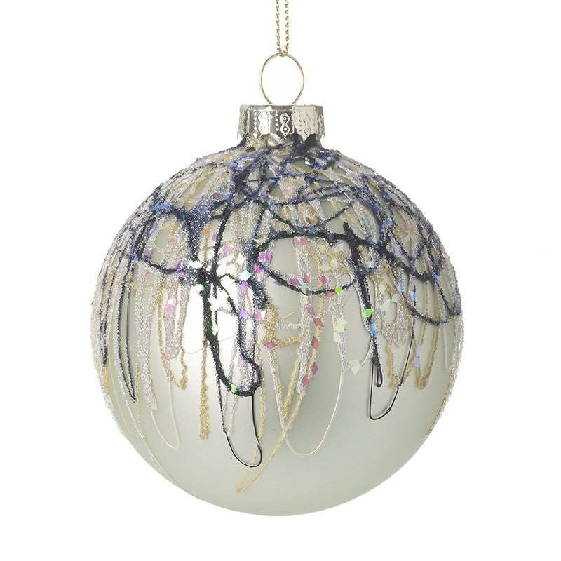 Pearlescent Graffiti Design Bauble - Brambles Gift Shop