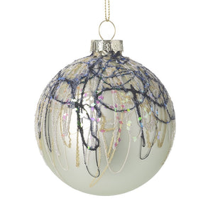 Pearlescent Graffiti Design Bauble - Brambles Gift Shop