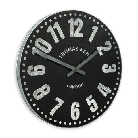 15" Wharf Charcoal Wall Clock - Brambles Gift Shop